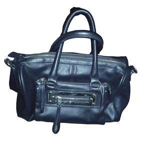 Like New Vegan Leather Black Satchel